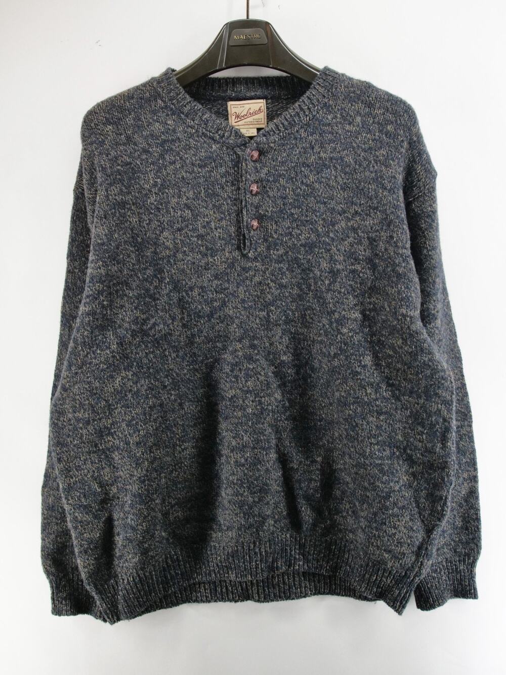 Woolrich Wool Blend Sweater Vintage 90’s Size XL Made In USA Blue